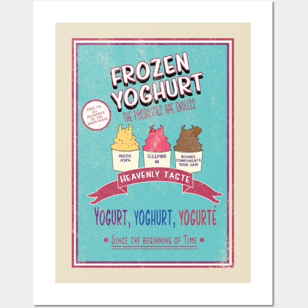 The Good Place, Frozen Yogurt Poster Style Wall Art by BasicBeach